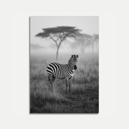 Serene Zebra African Savanna Poster