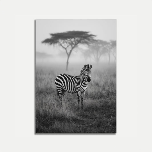 Serene Zebra African Savanna Poster