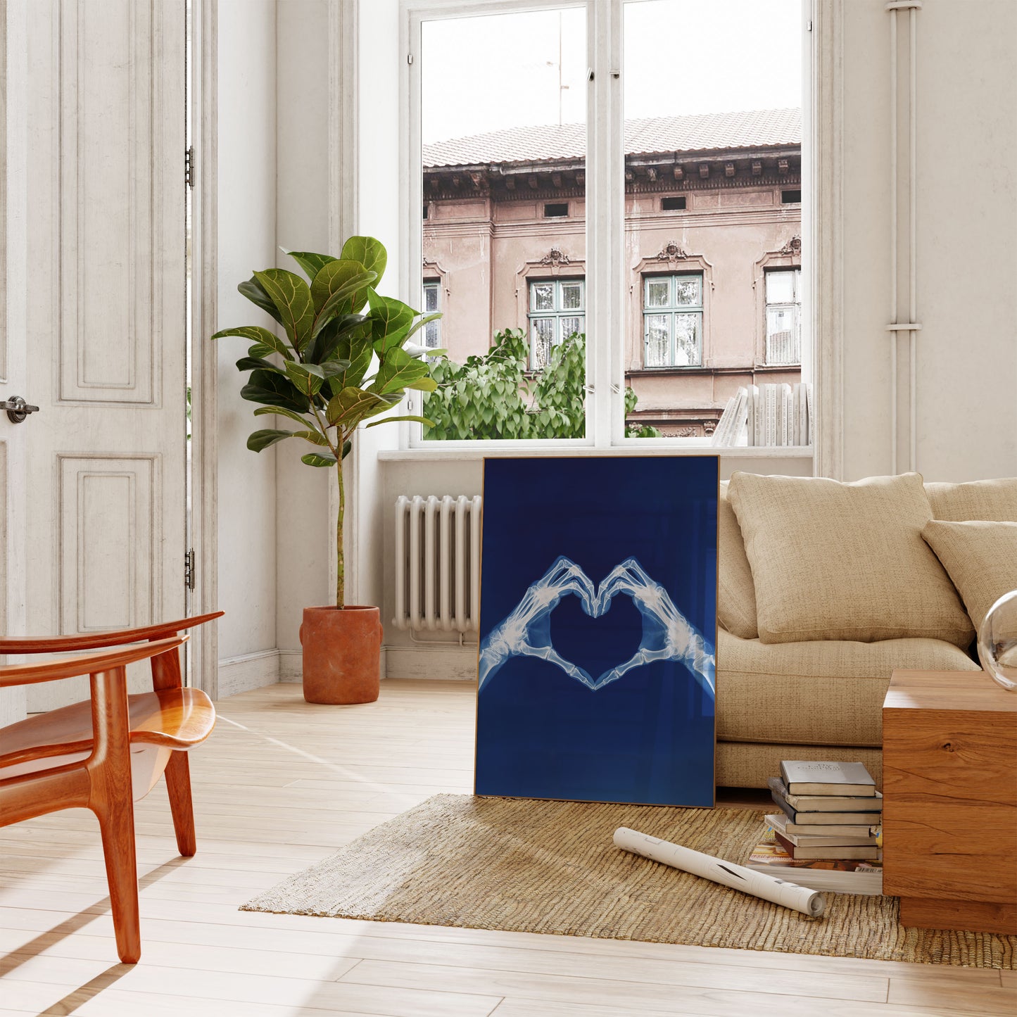 X-Ray Heart Hands Poster