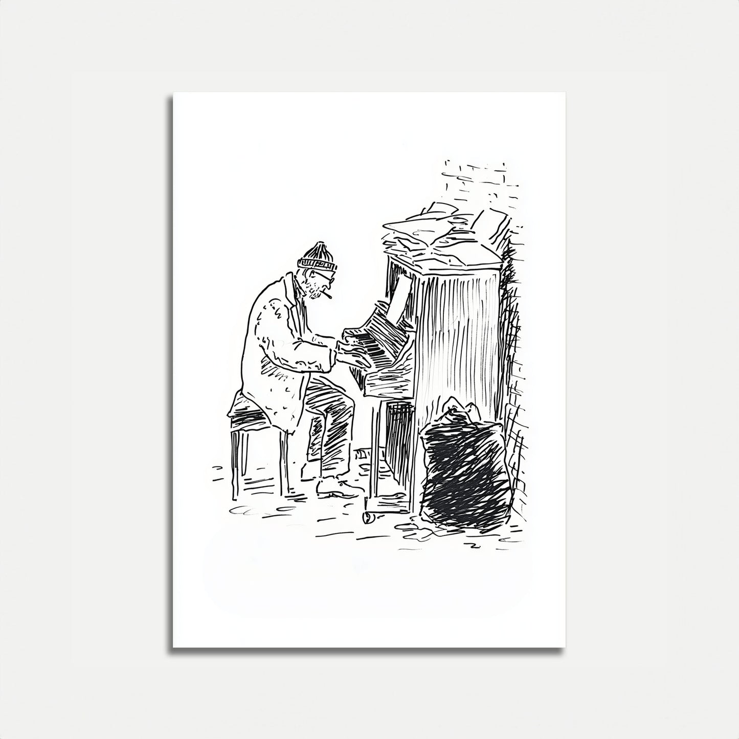 Vintage Musician Workspace Poster