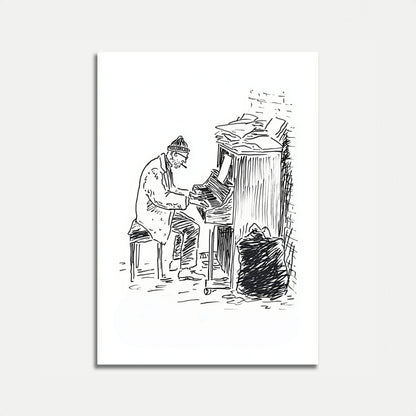 Vintage Musician Workspace Poster