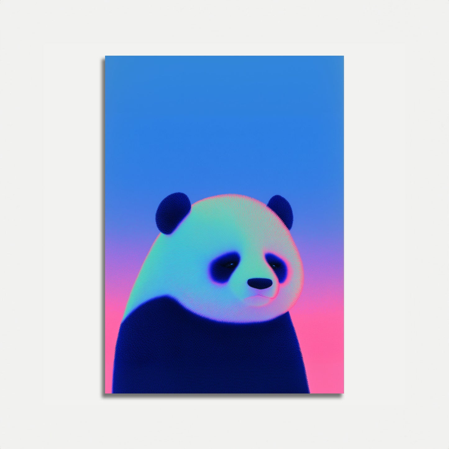 Chromatic Panda Gradient Poster