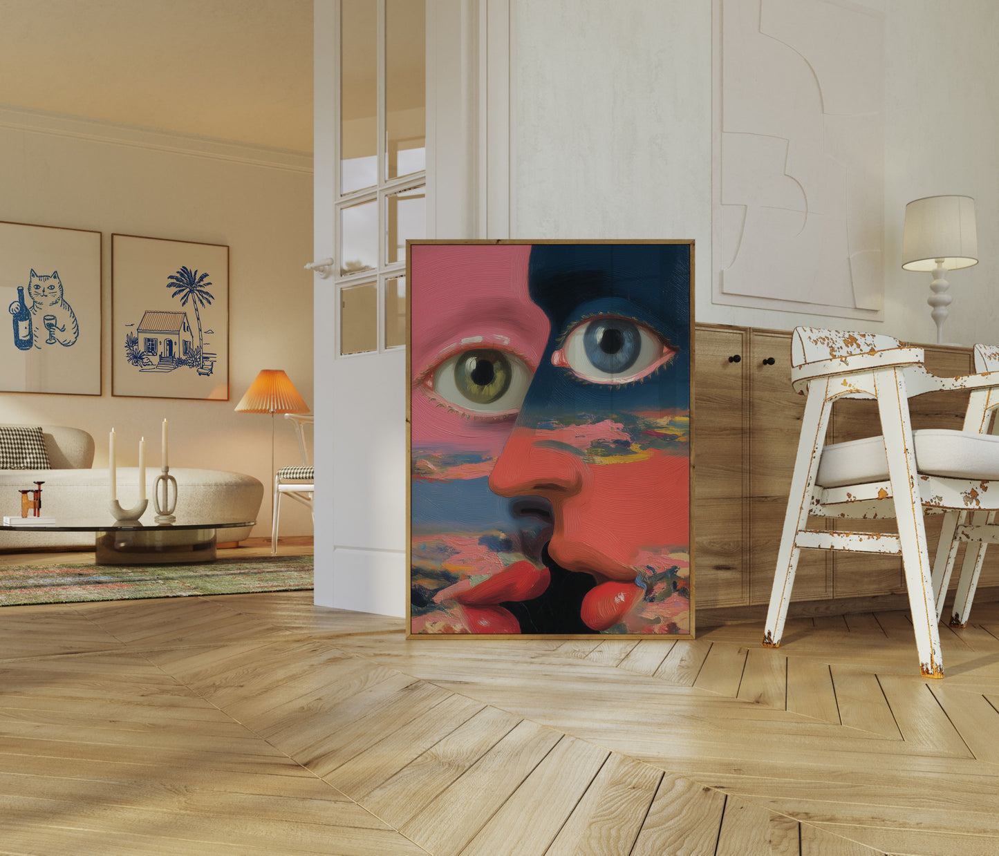 Ritratto di Occhi Surreali a Colori