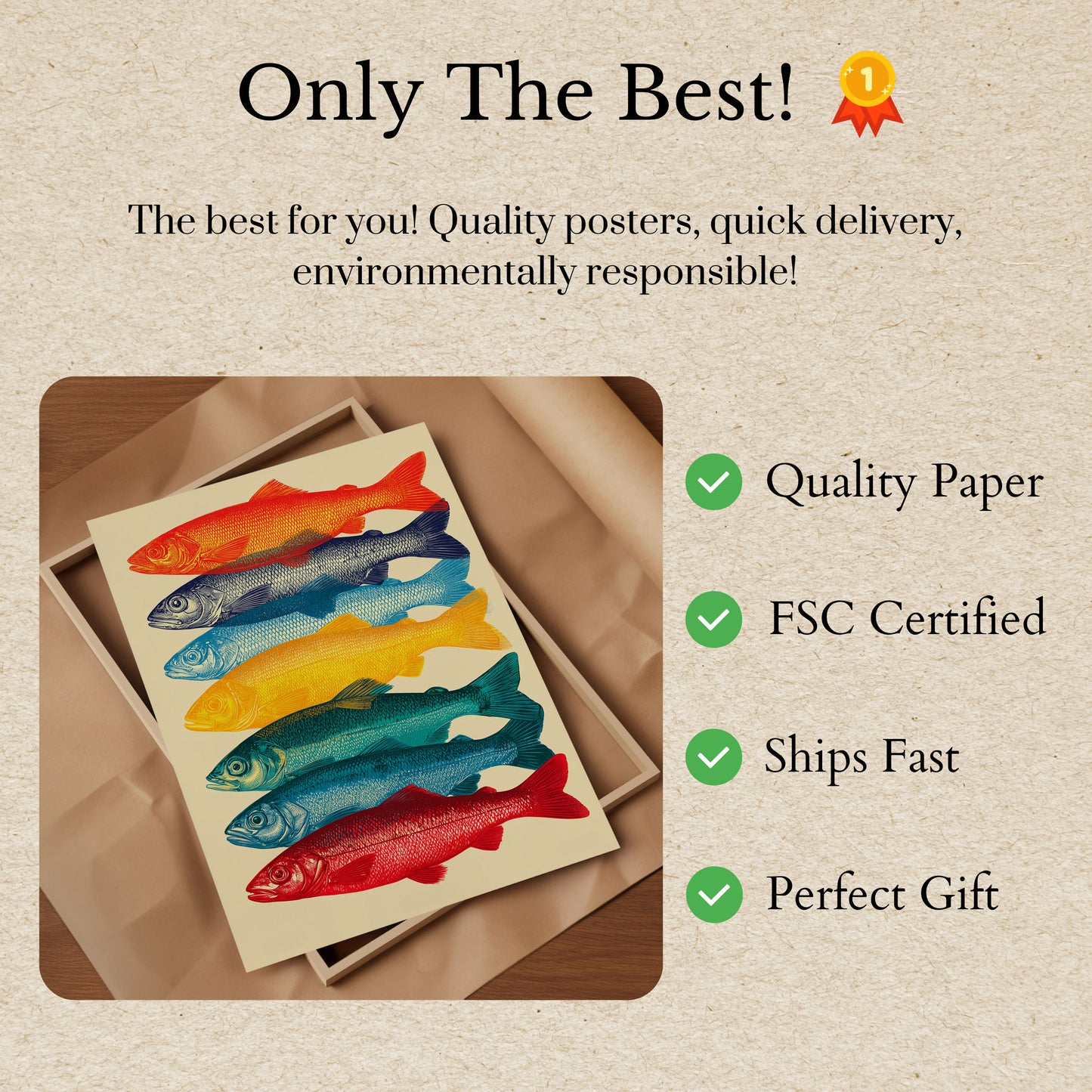 Colorful Fish Stack Poster
