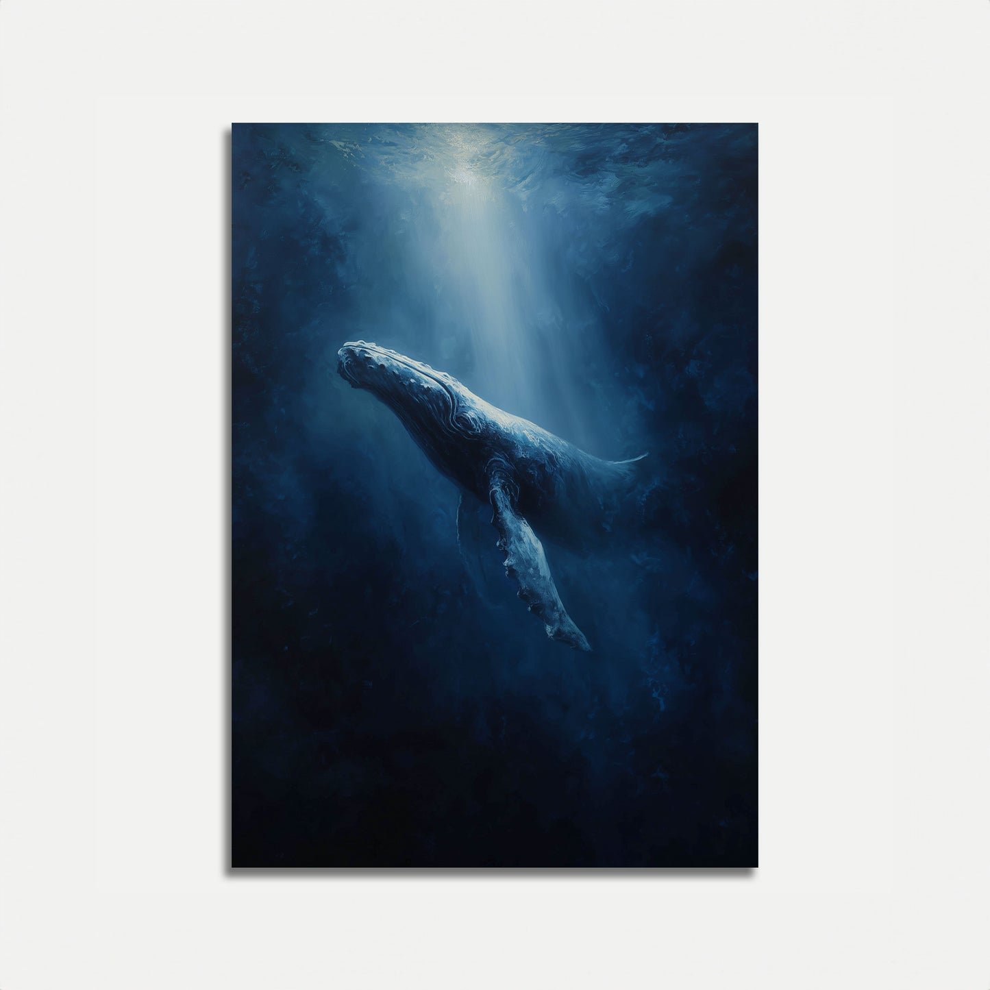 Humpback Whale Rising Light Poster
