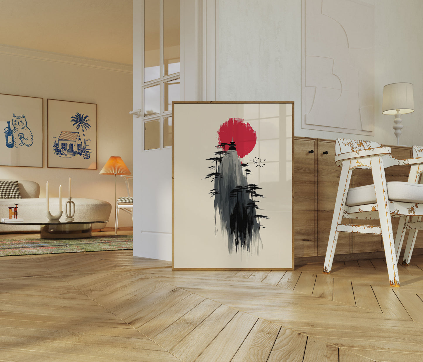 Zen Bjergpagode Plakat