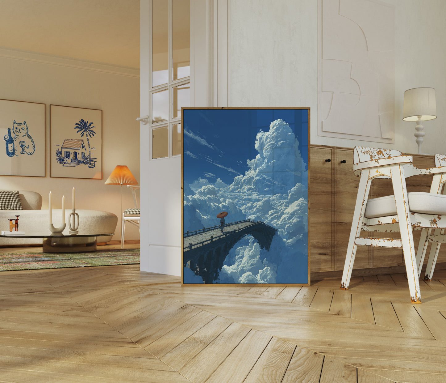 Clouds Bridge Dreamscape Poster