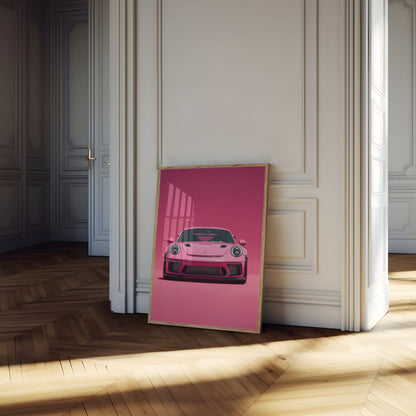 Pink Porsche Fartdjævel Plakat