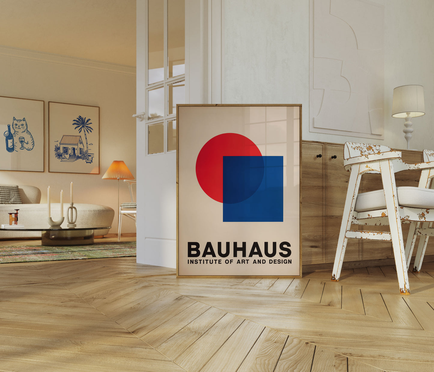 Bauhaus Geometrický designový plakát