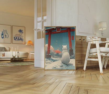 Affiche Portail Hivernal du Chat Blanc