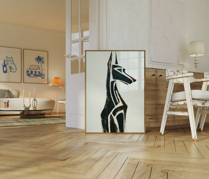 Abstract Geometric Dog Poster