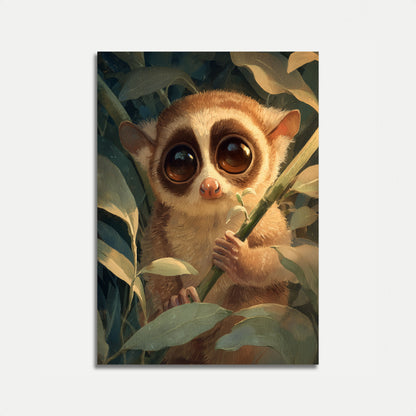 Curious Slow Loris in Jungle Poster