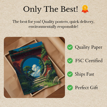 Mountain Gateway Studio Ghibli Poster