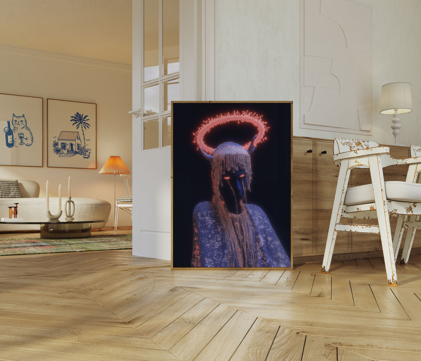 Cosmic Demon Digital Artwork Poster