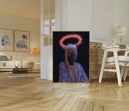 Cosmic Demon Digital Artwork Poster