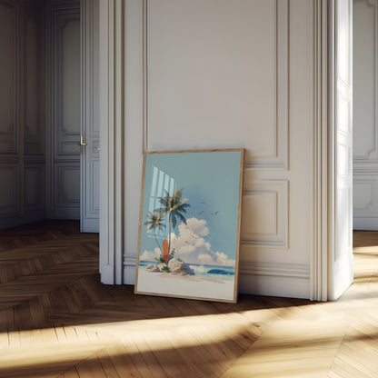 Tropical Surfing Paradise Poster