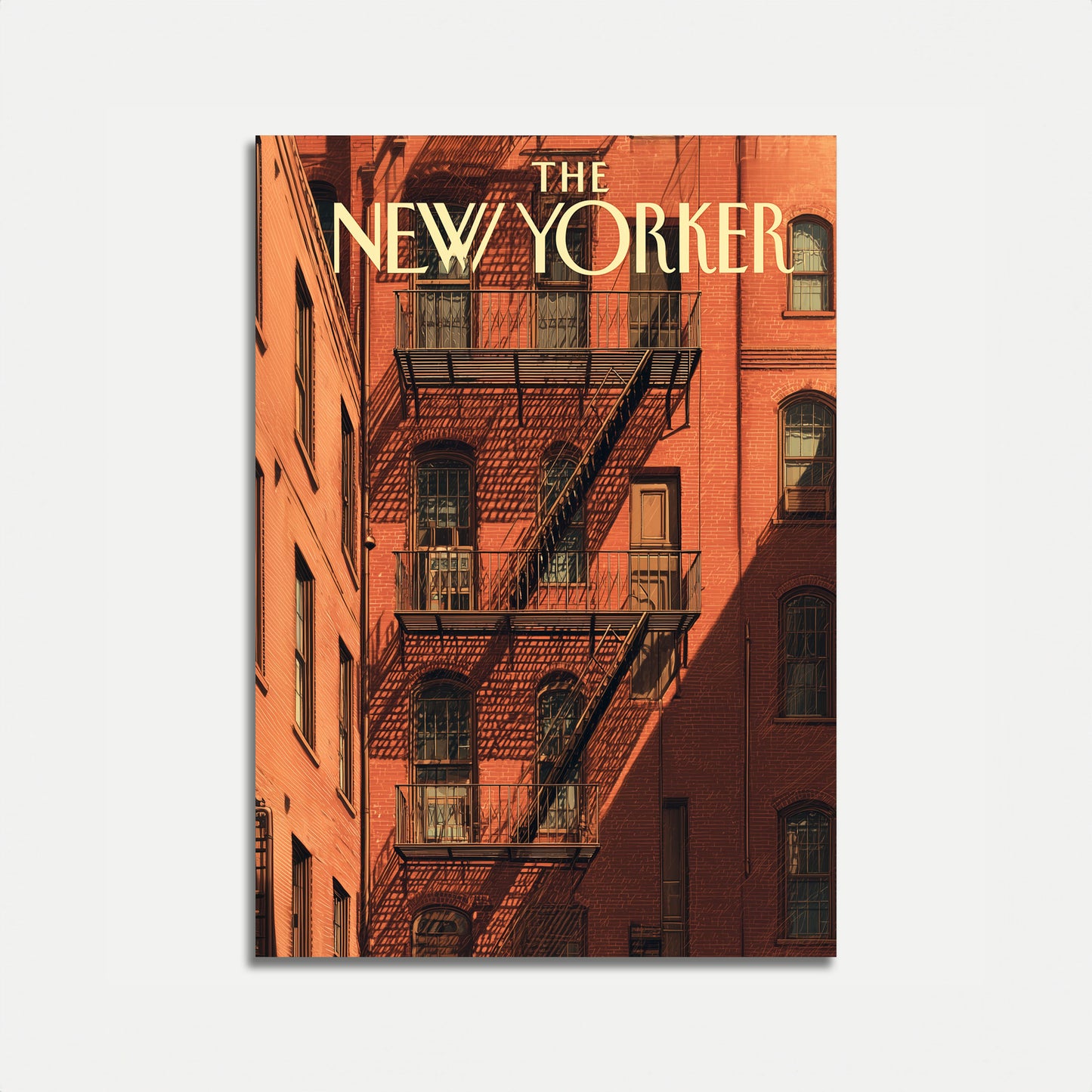 Poster van een Brandtrap in New York City