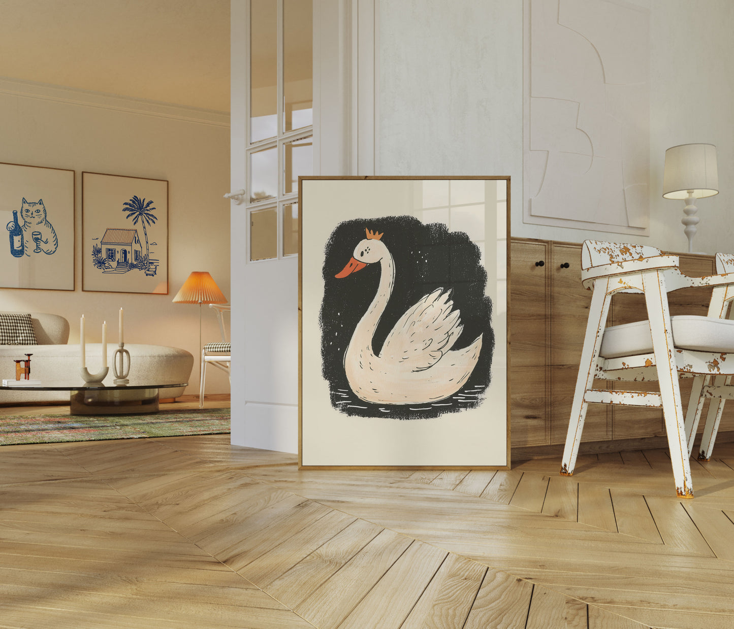 Royal Swan Elegance Poster