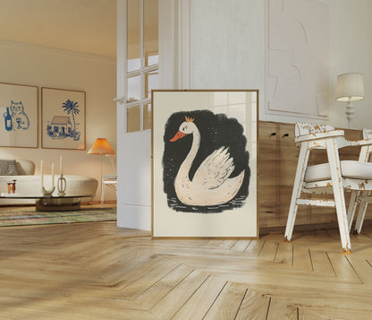 Royal Swan Elegance Poster