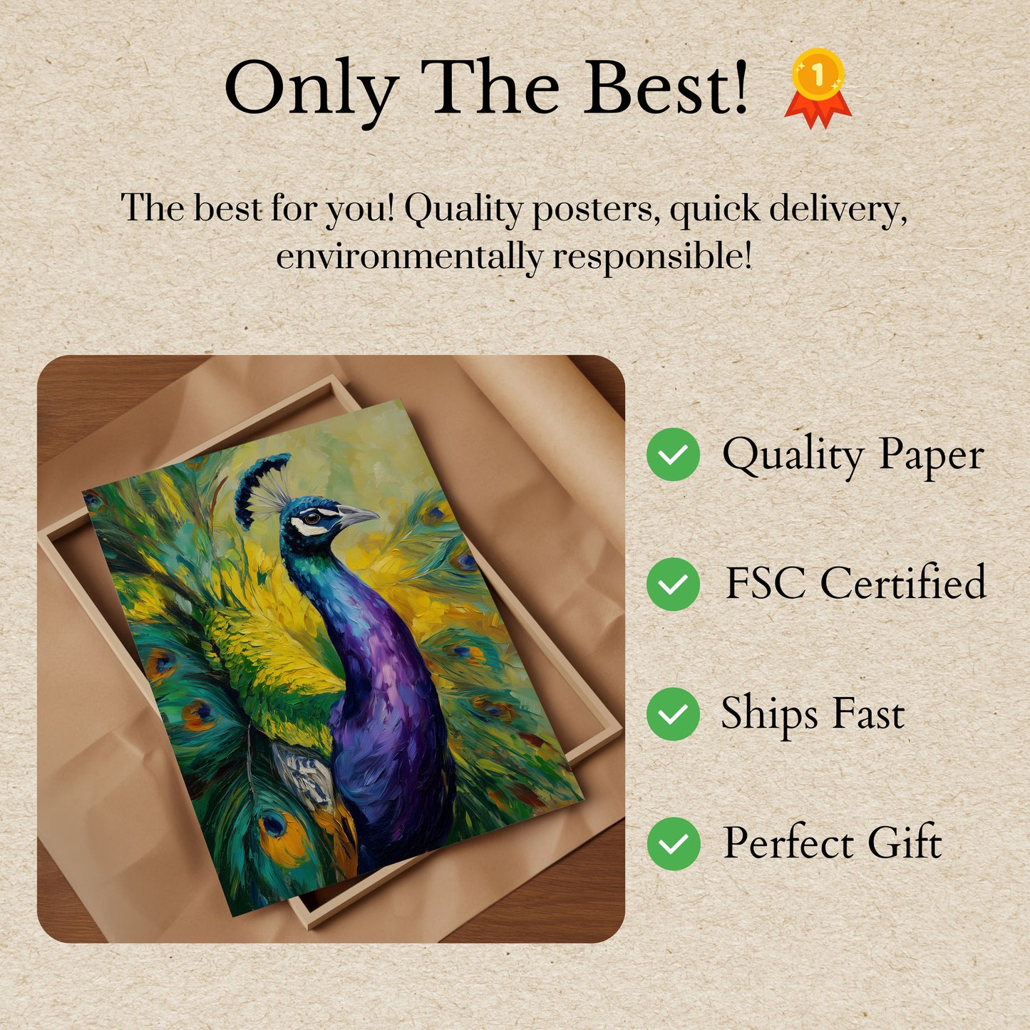 Regal Peacock Splendor Poster