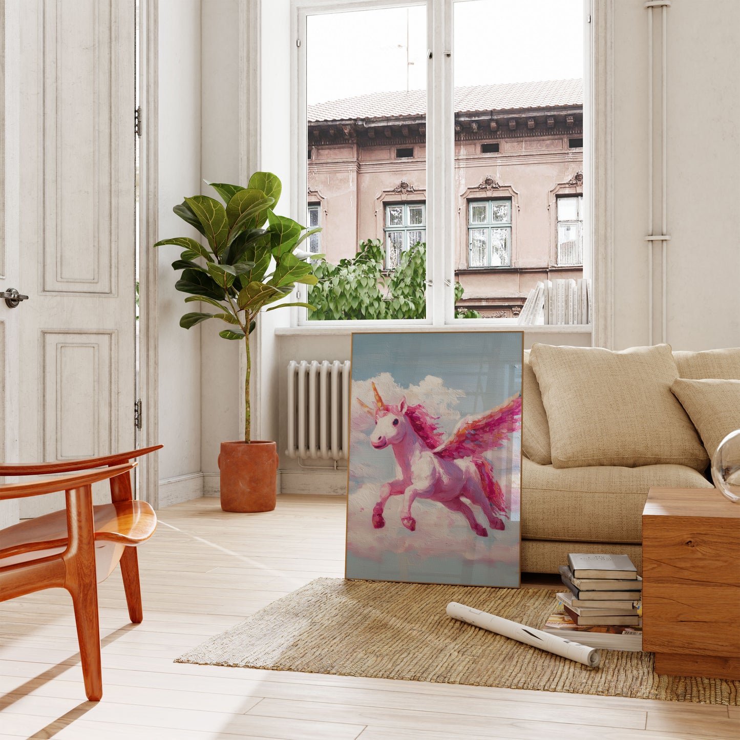 Poster dell'Unicorno Rosa Magico