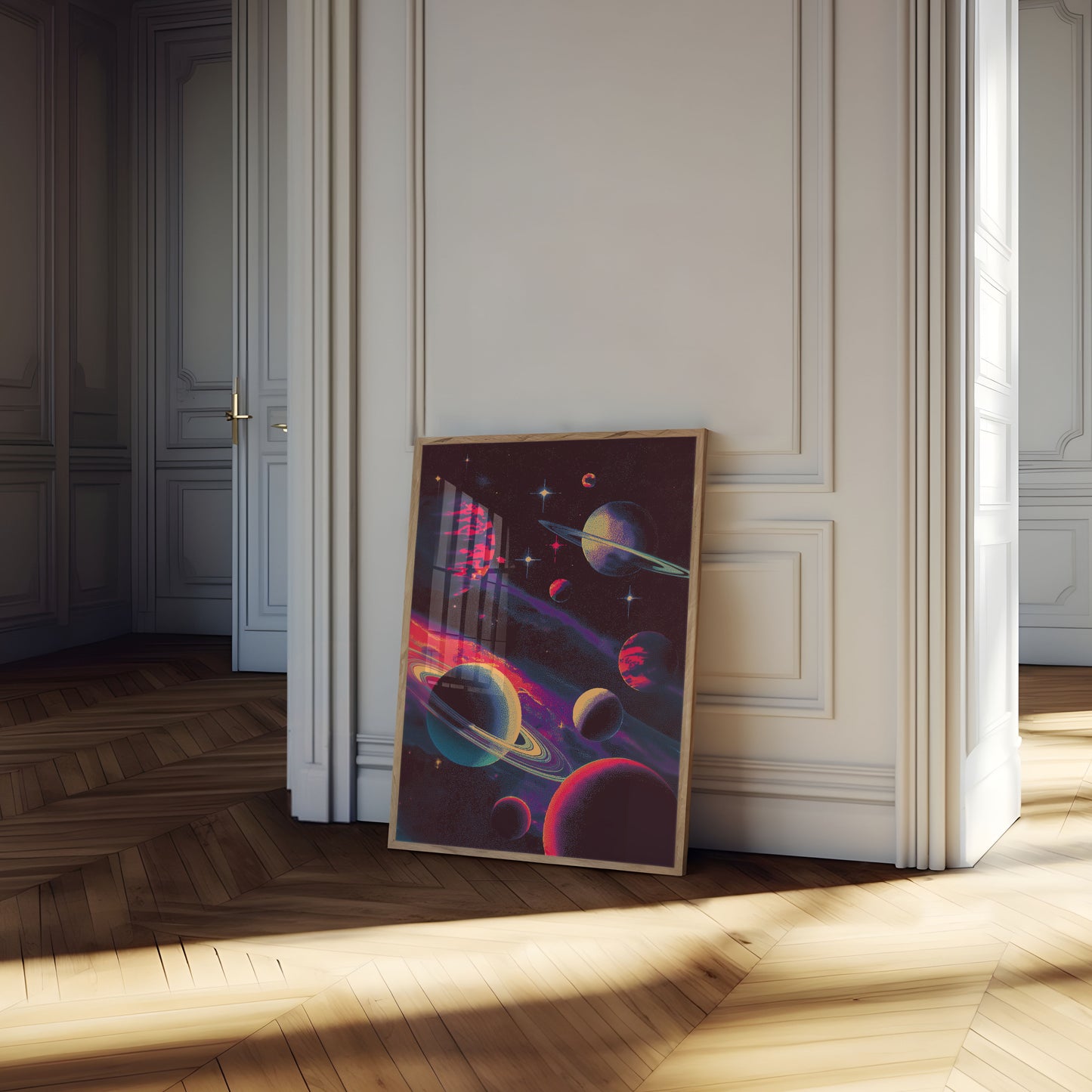 Cosmic Solar System Planets Poster