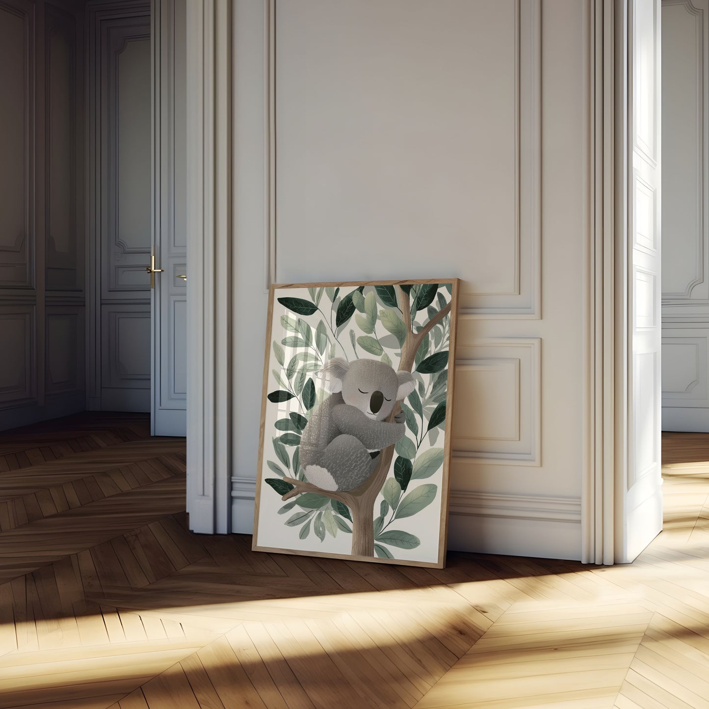 Sovende Koala i Eukalyptus Plakat
