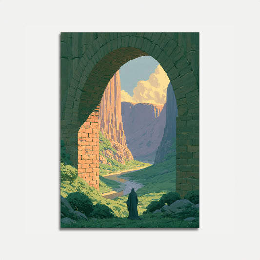 Ancient Gateway Mountain Valley Poster