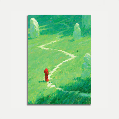 Monk Walking Sacred Path Poster