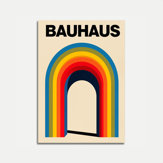 Bauhaus Geometric Arch Poster
