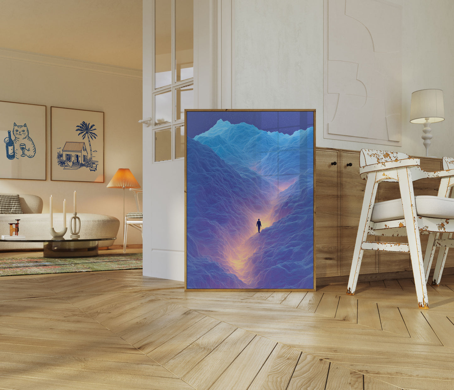 Solitary Journey Mountain Poster