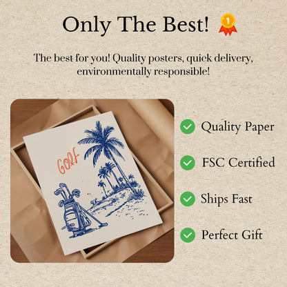 Tropical Golf Course Poster