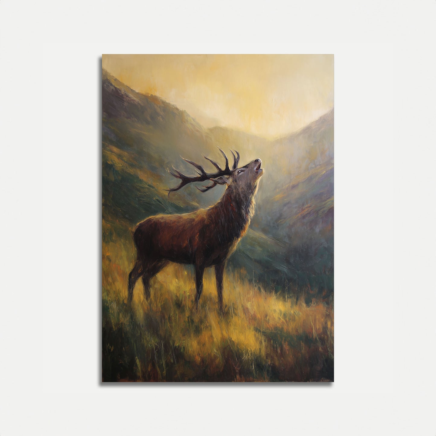 Majestic Elk in Mountain Valley Poster