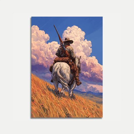 Lone Cowboy Wilderness Poster