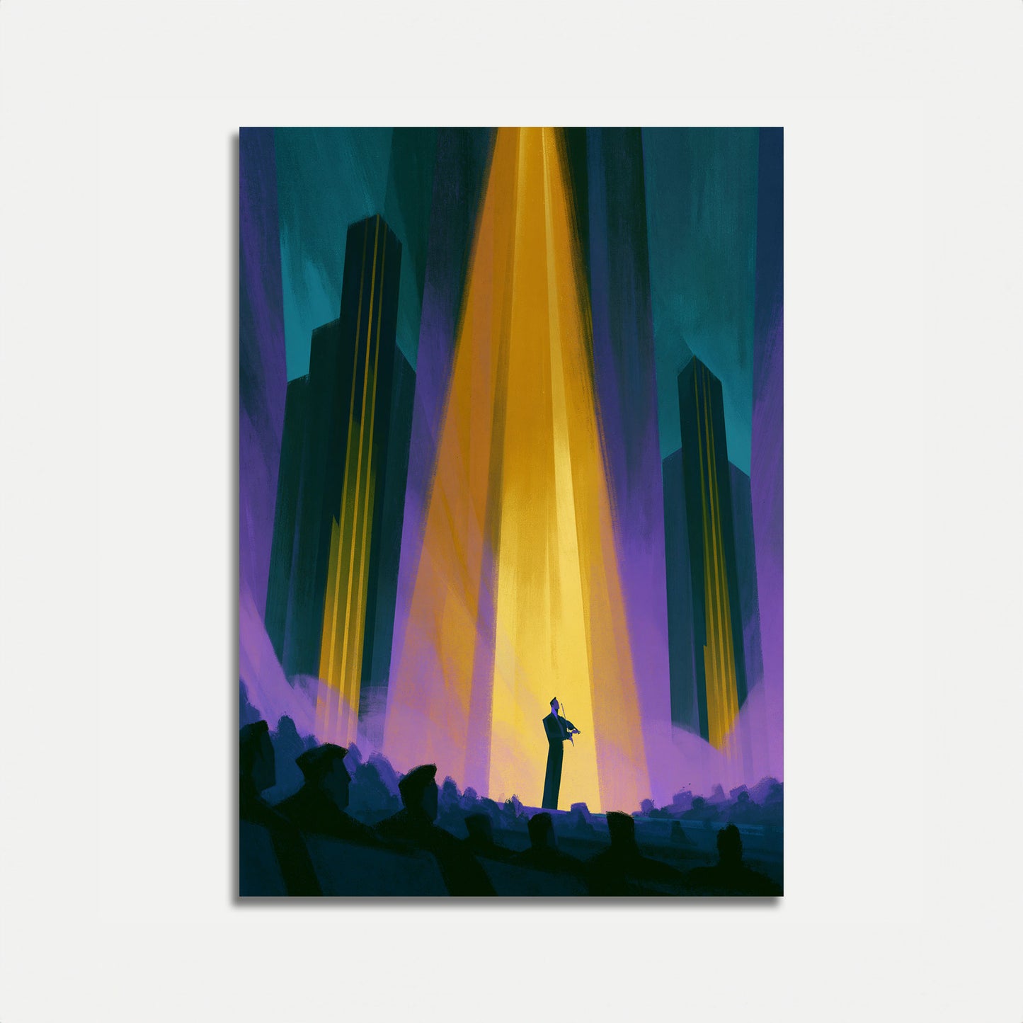 Musicien dans la Lumière Affiche