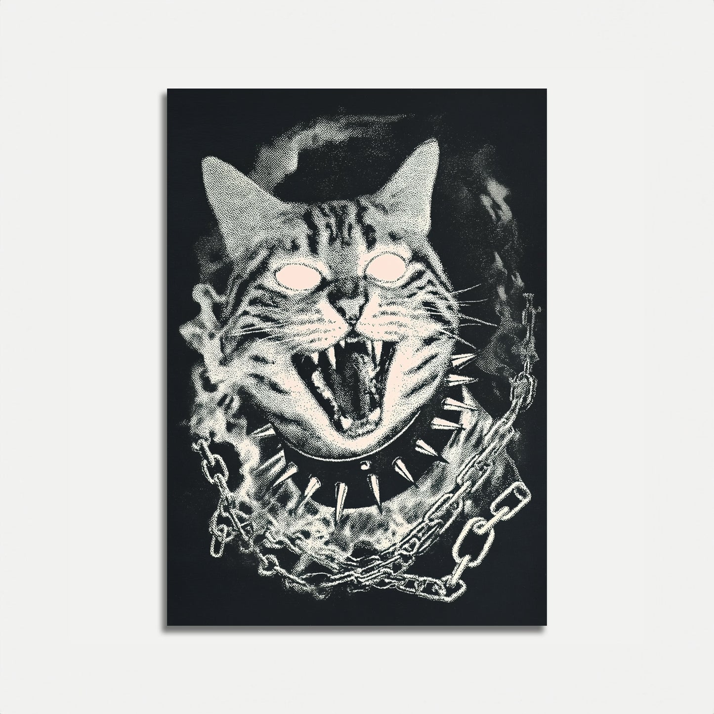 Fierce Chained Cat Poster