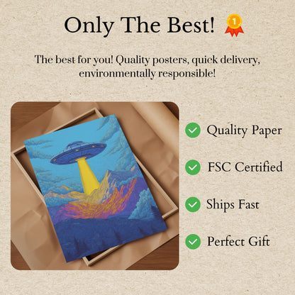 Alien Abduction Mountain Poster