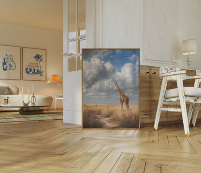 Serene Giraffe Savanna Poster