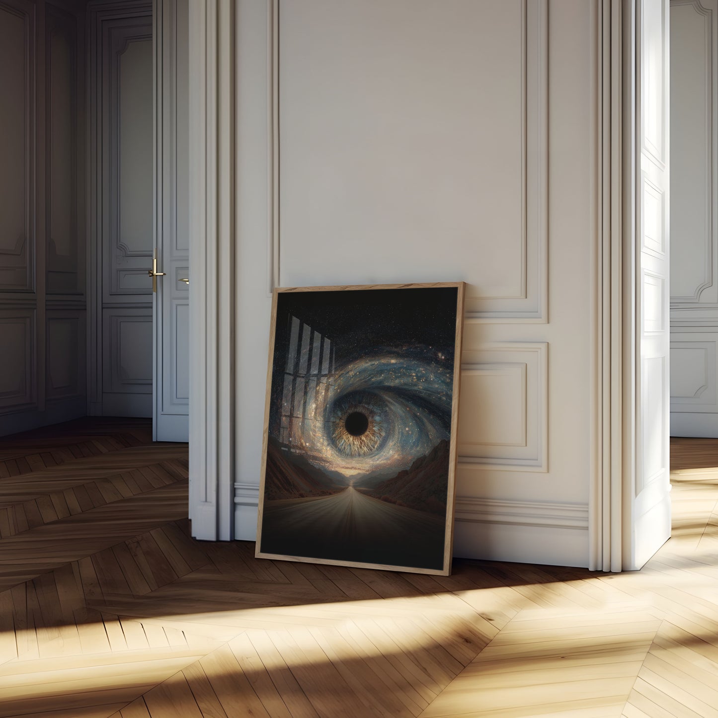 Póster del Viaje por el Desierto del Ojo Cósmico