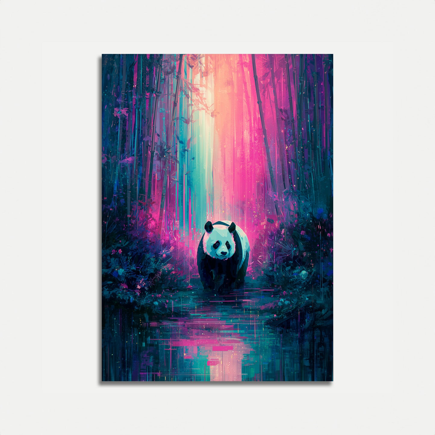 Enchanted Panda Forest Poster