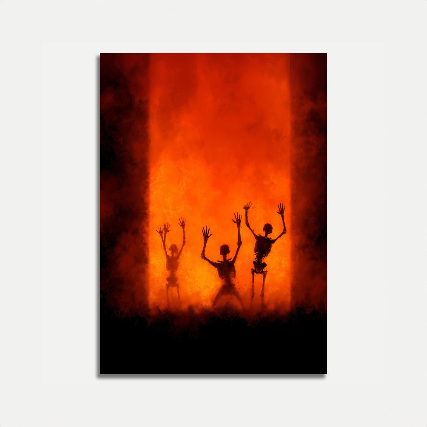 Skeletdans i flammernes dans Plakat