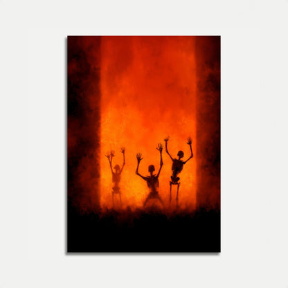 Skeletdans i flammernes dans Plakat