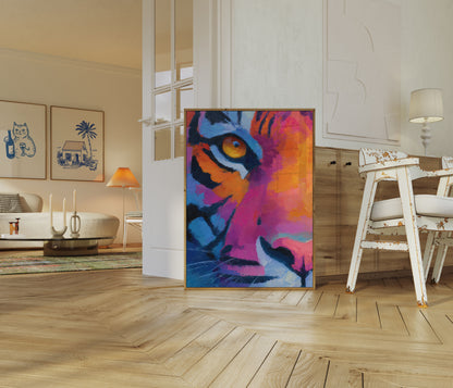 Farverig kat pop art plakat