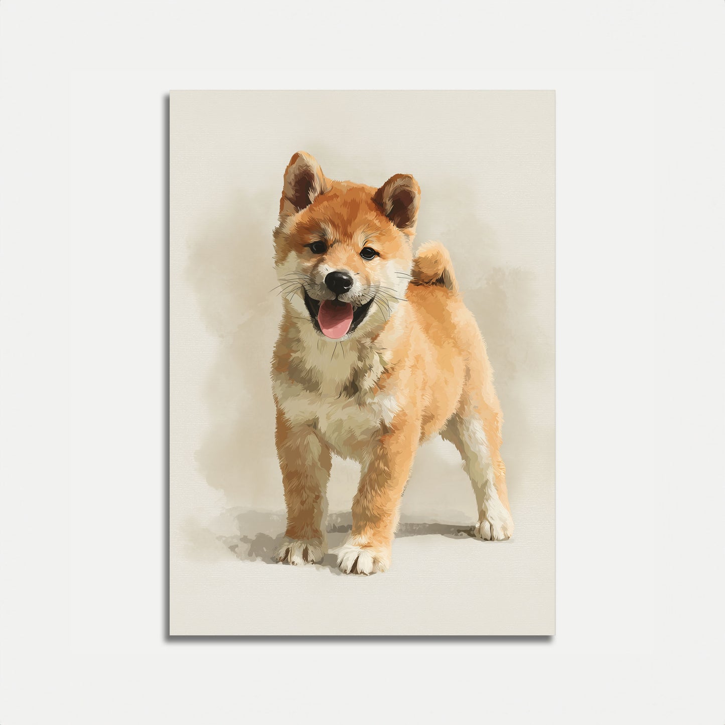 Happy Shiba Inu Dog Poster