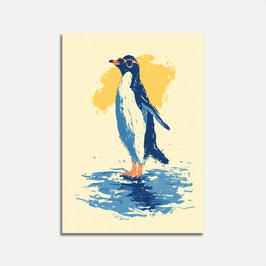 Affiche Pingouin en Lunettes de Soleil