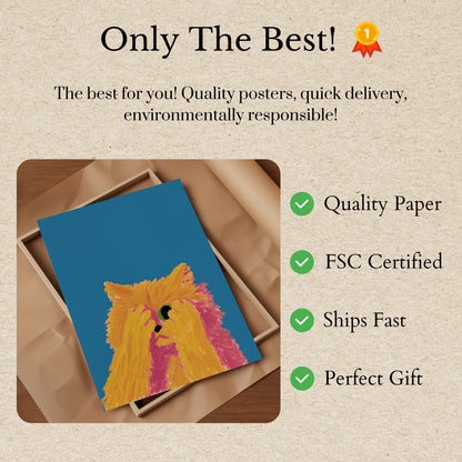 Poster del Cane Giallo Soffice