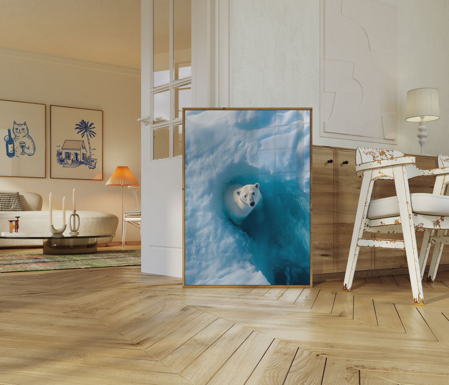 Póster del oso polar del Santuario Ártico