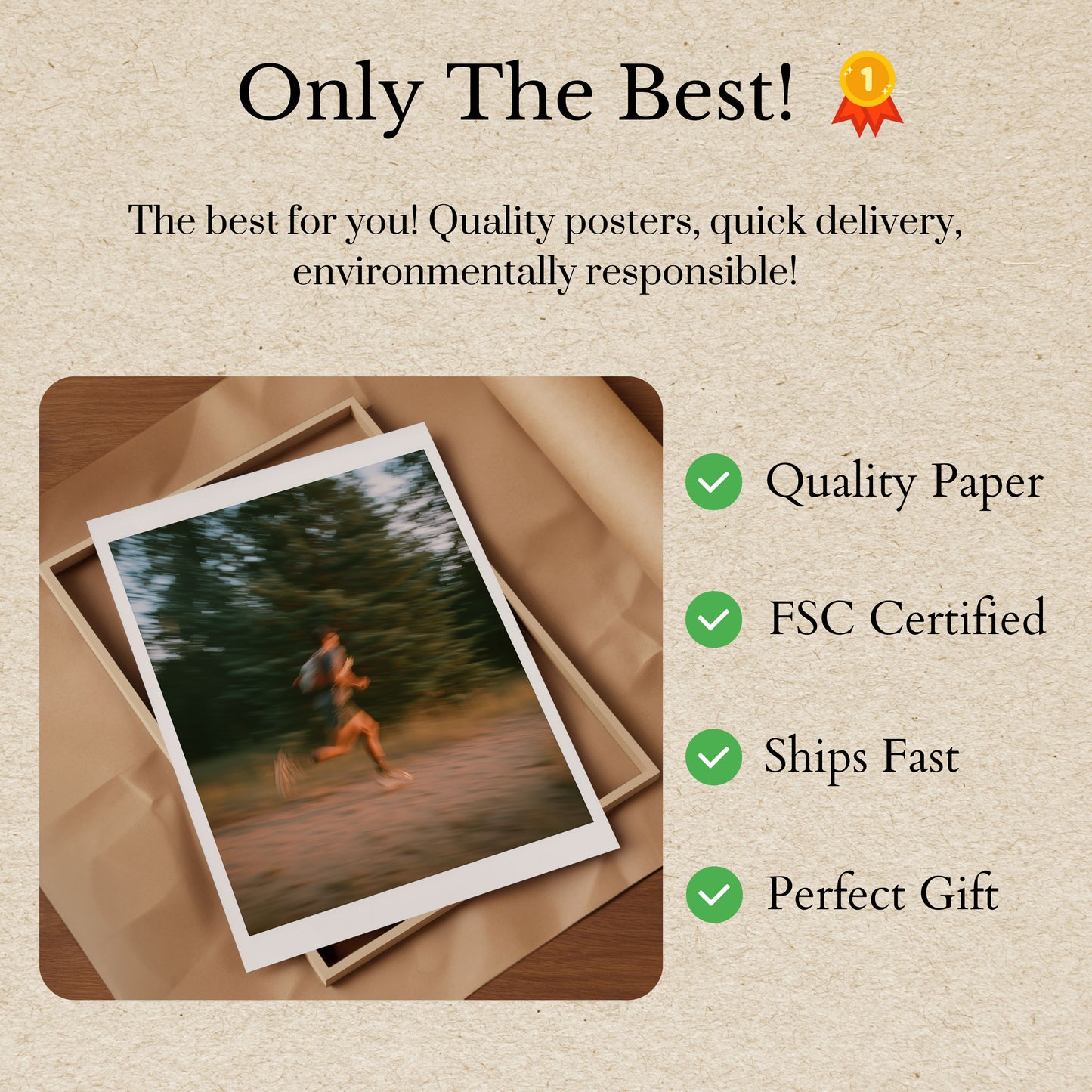 Blurred Motion Running Poster