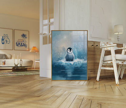 Lonely Baby Penguin Poster