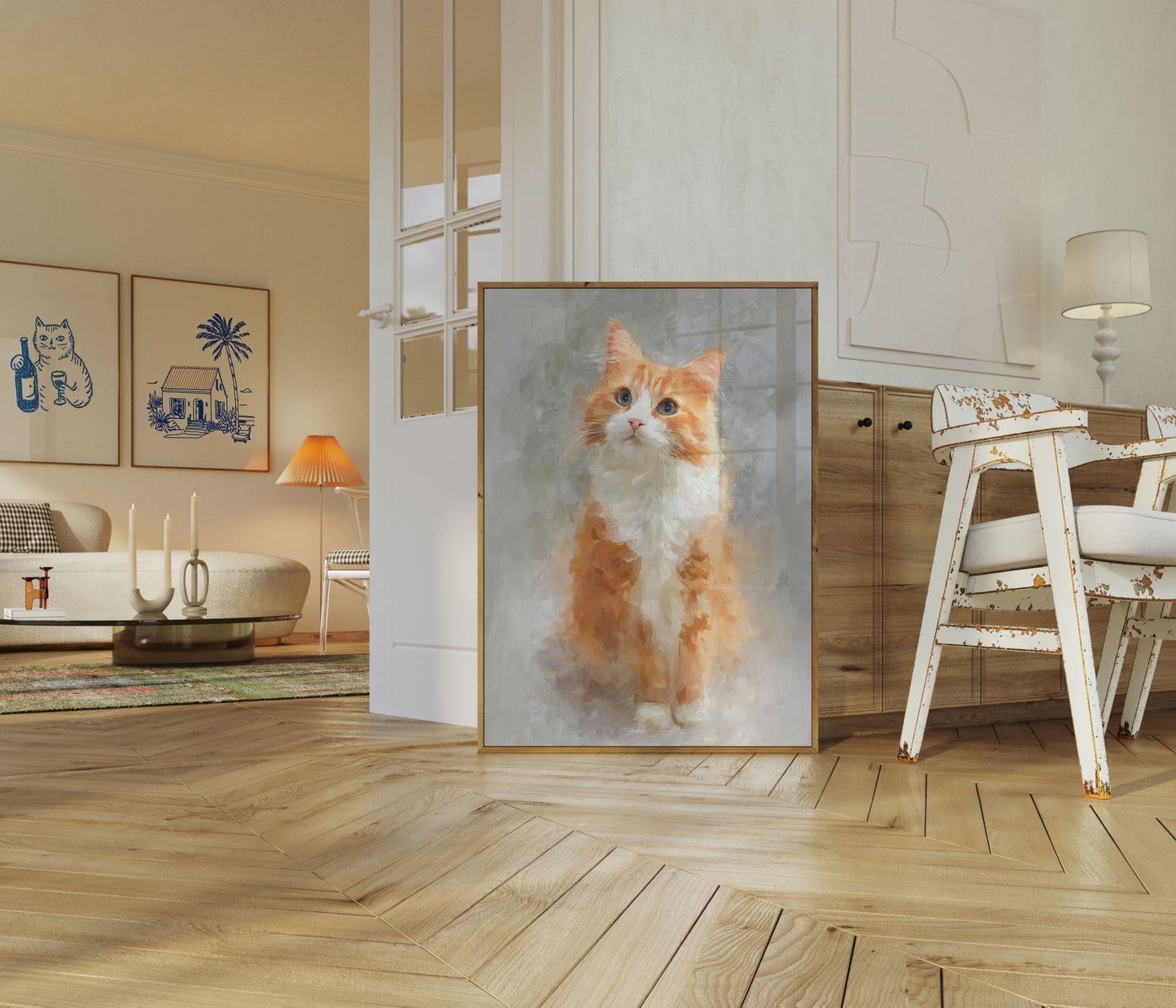 Ginger Orange Fluffy Cat Poster